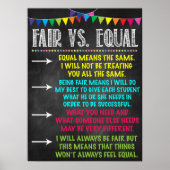 Fair Vs. Equal Klassenzimmer Poster (Vorne)