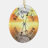 Fair Weather Barometer Sunset Christmas Pendant Keramikornament (Rechts)
