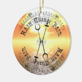 Fair Weather Barometer Sunset Christmas Pendant Keramikornament (Links)