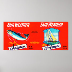 Fair Weather Brand Lachs Label- Seattle, WA Poster