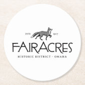 Fairacres Runder Pappuntersetzer (Vorderseite)