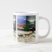 Fairbanks, Alaska Collage Jumbo-Tasse (Rechts)