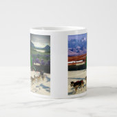 Fairbanks, Alaska Collage Jumbo-Tasse (Vorderseite)