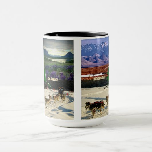 Fairbanks, Alaska Collage Tasse (Zentrum)