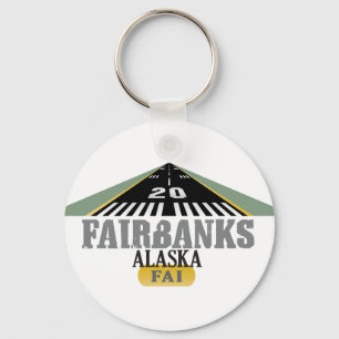 Fairbanks Alaska - Flughafen-Rollbahn Schlüsselanhänger