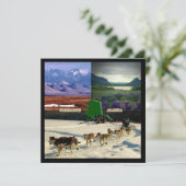 Fairbanks Alaska Foto Collage Housewarming Einladung (Stehend Vorderseite)