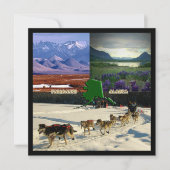 Fairbanks Alaska Foto Collage Housewarming Einladung (Vorderseite)