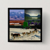 Fairbanks Alaska Foto Collage Pinback Button (Vorderseite)