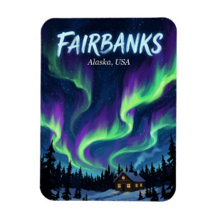 Fairbanks Alaska Postkarte Magnet