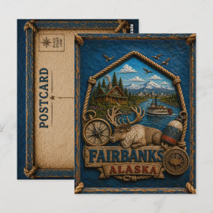 Fairbanks Alaska Postkarte Vintage Reise