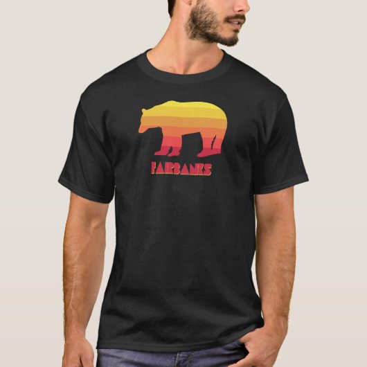 Fairbanks Alaska Rainbow Bear T-Shirt (Vorderseite)