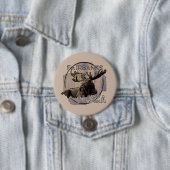 Fairbanks Alaska rustikale Elch-Taste Button (Beispiel)