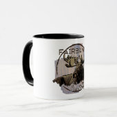 Fairbanks Alaska rustikale Elche Tasse (Vorderseite Links)