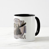 Fairbanks Alaska rustikale Elche Tasse (VorderseiteRechts)