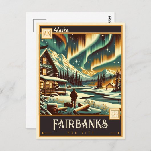Fairbanks, Alaska | VINTAG Postkarte (Vorne/Hinten)