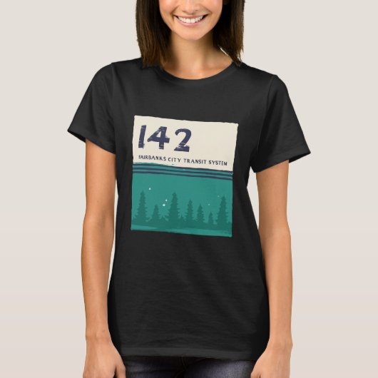 Fairbanks City Transit System 142 Magic Bus T-Shirt (Vorderseite)