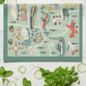 Fairbanks Karte Küchentuch (Gefaltet)