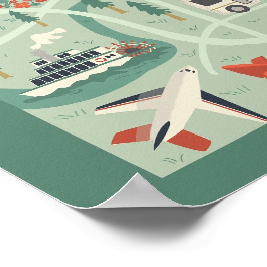 Fairbanks Map Poster (Ecke)