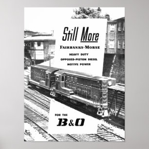 Fairbanks Morse Diesellokomotiven 1957 Poster