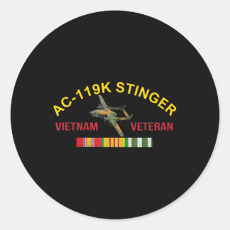 Fairchild Ac-119 Stinger Vietnam Veteran Ac-119 Ai Runder Aufkleber