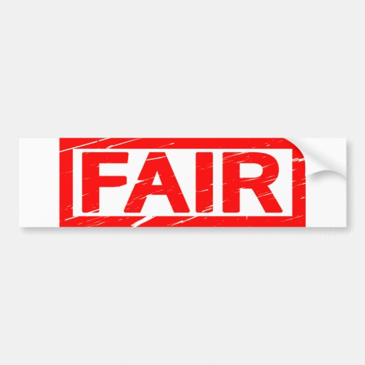 Faire Briefmarke Autoaufkleber (Vorne)
