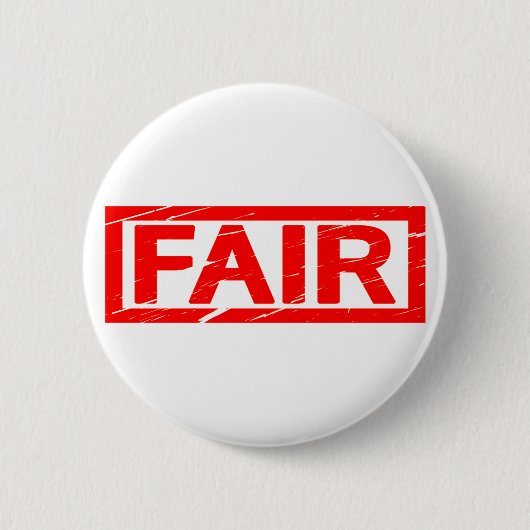 Faire Briefmarke Button (Vorderseite)