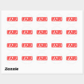Faire Briefmarke Runder Aufkleber (Blatt)