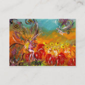 FAIRE DER ROTEN BLUME Rosa grüne Glitzern Visitenkarte (Rückseite)