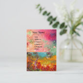 FAIRE DER ROTEN BLUME Rosa grüne Glitzern Visitenkarte (Stehend Vorderseite)