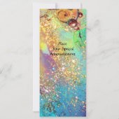 FAIRE IN DER NACHT, pinkfarbenblau-rote Glitzern Einladung (Rückseite)