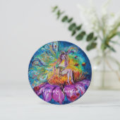 FAIRE IN DER NACHT, pinkfarbenblau-rote Glitzern Einladung (Stehend Vorderseite)