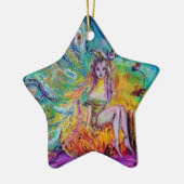 FAIRE IN DER NACHT VIBRANT BLUE SAPPHIRE Gem Keramikornament (Links)