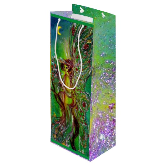 FAIRE IN GREEN GESCHENKTÜTE FÜR WEINFLASCHEN (Rückseite Schrägansicht)