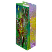 FAIRE IN GREEN GESCHENKTÜTE FÜR WEINFLASCHEN (Vorderseite Schrägansicht)