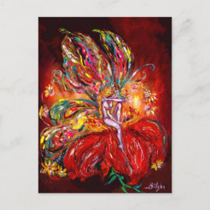 FAIRE IN RED EINLADUNGSPOSTKARTE