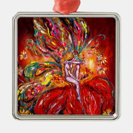FAIRE IN RED ORNAMENT AUS METALL (Vorne)