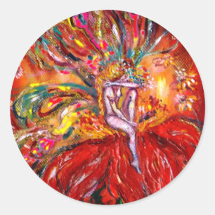 FAIRE IN RED RUNDER AUFKLEBER