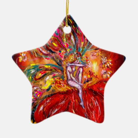 FAIRE IN RED VIBRANT RUBY STAR KERAMIKORNAMENT (Vorne)