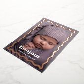 Faire part de naissance fantaisiste en or Rose Folieneinladung (Gedreht)