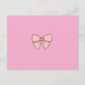 faire-part noeud papillon rose pastel einladungspostkarte (Vorderseite)