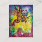 FAIRE UND GRIFFIN Fantasy Watercolor Gelb Visitenkarte (Rückseite)