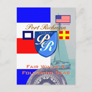 Faire Winde und die folgenden Seen Port Richman Postkarte