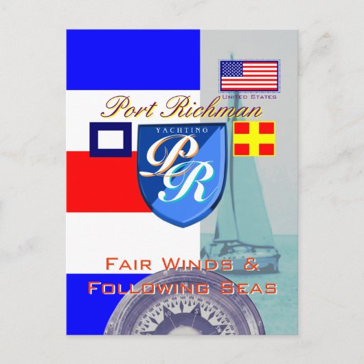 Faire Winde und die folgenden Seen Port Richman Postkarte (Vorderseite)
