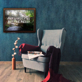 Faire Wörter füllen nicht das Bauch-Zitat-Bridge-P Poster