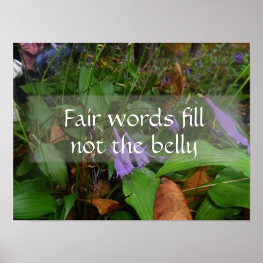 Faire Wörter füllen nicht das Bauchweisheitsplakat Poster (Vorne)