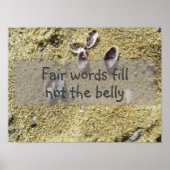 Faire Wörter füllen nicht das Bauchweisheitsplakat Poster (Vorne)