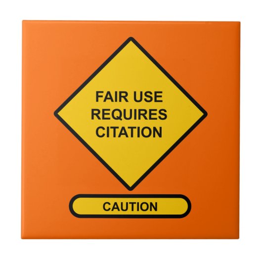 Fairer Gebrauch erfordert Zitat Fliese (Vorderseite)