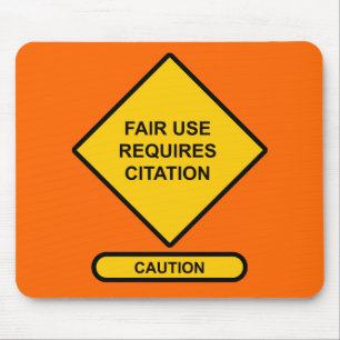 Fairer Gebrauch erfordert Zitat Mousepad