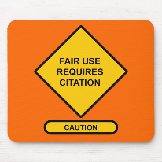Fairer Gebrauch erfordert Zitat Mousepad (Vorne)