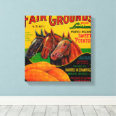 Fairer Grund Yam LabelBreaux Bridge, LA Leinwanddruck (Insitu (Holzboden))